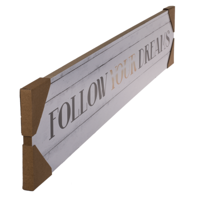 Holz-Schild, Follow your Dreams, zum Aufhängen,