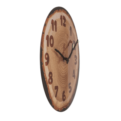 Horloge murale en verre, rondelle d'arbre