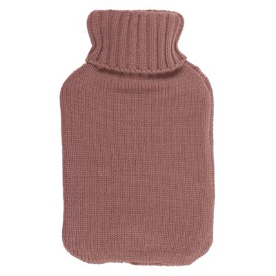 Hot water bottle with knitted cover, Cable Stitch,