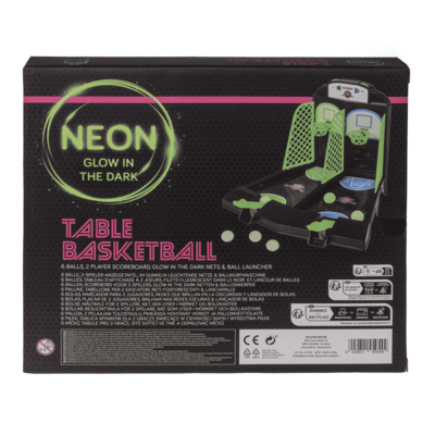 Jeu de table basket-ball, fluorescent dans le noir