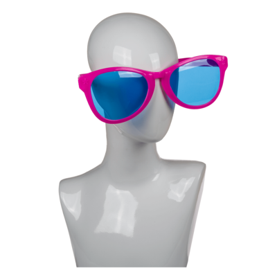 Jumbo-Spaßbrille mit farbigen Gläsern, ca. 25 cm,