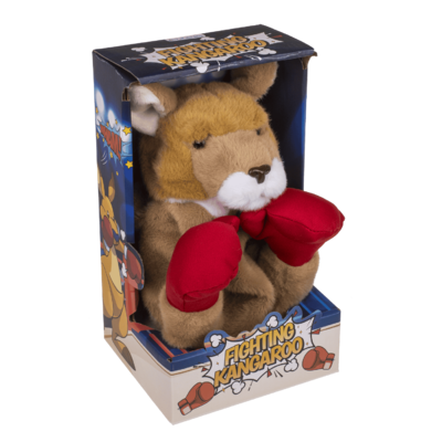 Kangourou combattant en peluche, 19 x 12 cm, ave