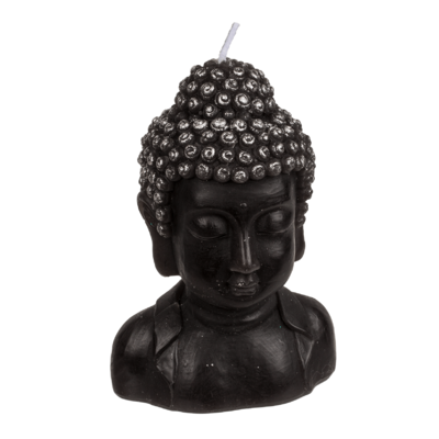 Kerze, Buddha-Kopf, ca. 8 x 6,5 x 12,5 cm,