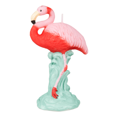 Kerze, Flamingo, ca. 13 x 9 cm,