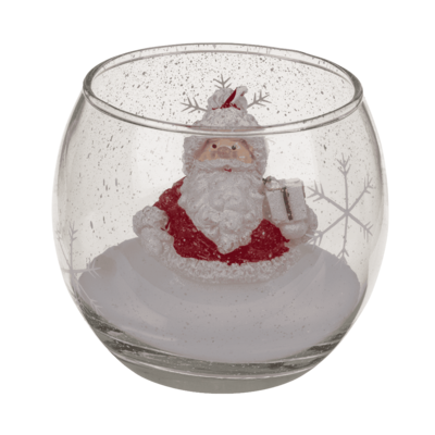 Kerze im Glas, Schneemann & Weihnachtsmann