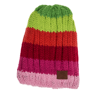 Kids Comfort cap with pompom, Rainbow Colours