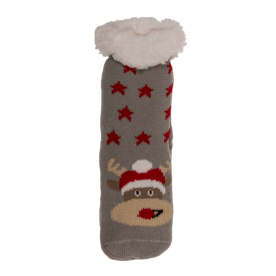Kids comfort socks, Reindeer & Santa Claus,
