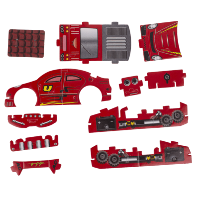 Kit auto da corsa fai da te, circa 13 x 5