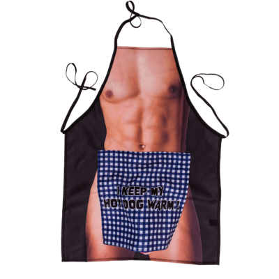 Kitchen apron, Men body with plush penis,