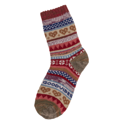 Knitted socks for woman, Good Vibes,