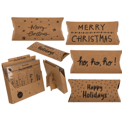 Kraftpapier-Kissenschachteln, Weihnachten,