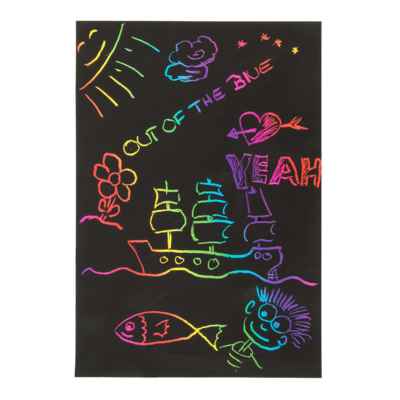 Kratzpapier, Colourful, ca. 21 x 14,5 cm,