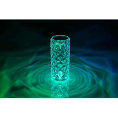 Kristall-Leuchte, ca. 21 x 9 cm, mit Farbwechsel-