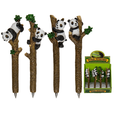 Kugelschreiber, Panda mit Bambus, ca. 17 cm,