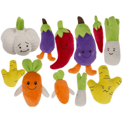 Légumes en peluche, X cm