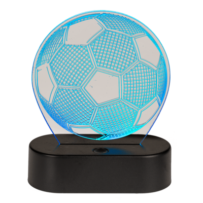 Lámpara 3D, fútbol, aprox. 16 x 12 cm,