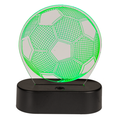 Lámpara 3D, fútbol, aprox. 16 x 12 cm,