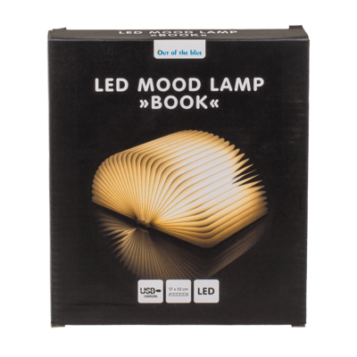 Lámpara de ambiente LED, libro, aprox. 16 x 13 cm,