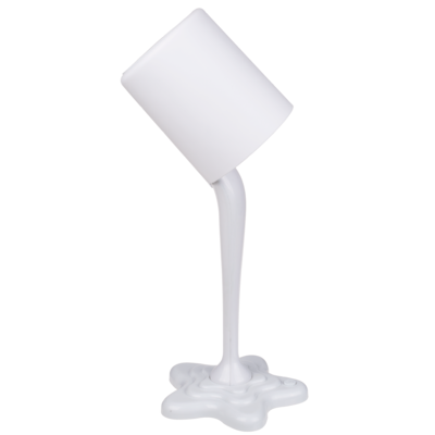 Lámpara de mesa, bote de color, blanco,