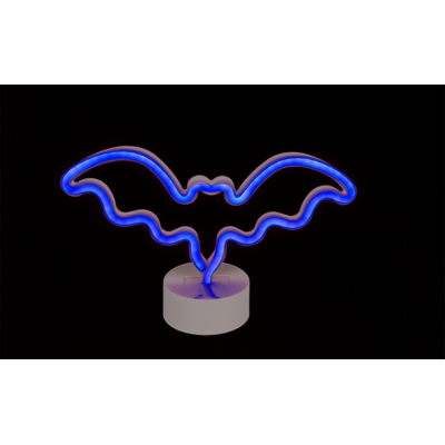 Lámpara de neón, murciélago, ca. 28 x 18 cm,