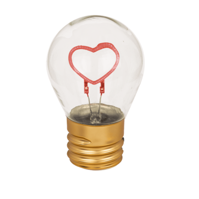 Lámpara LED brillante, corazón, incl. batería de