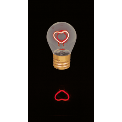 Lámpara LED brillante, corazón, incl. batería de