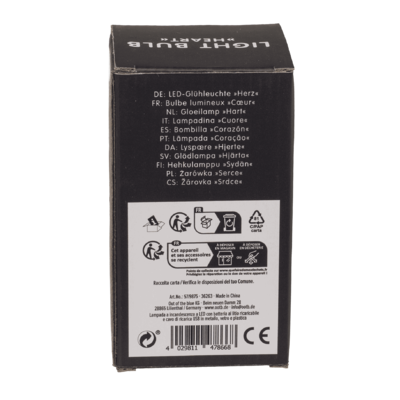 Lámpara LED brillante, corazón, incl. batería de