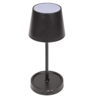 Lampada da tavolo nera con LED, circa 26 x 10