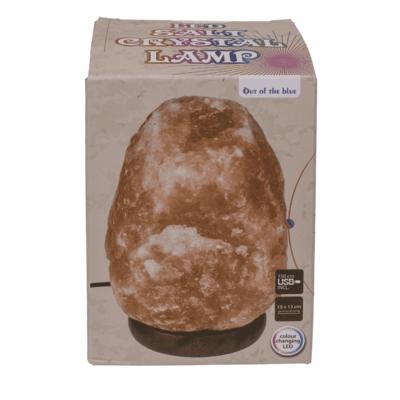 Lampada LED in cristallo di sale, cambia colore