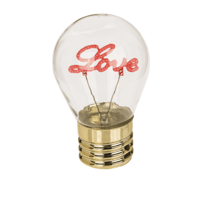 Lampadina LED, Love , incl. batteria al litio rica