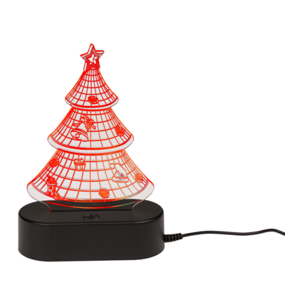 Lampe 3D, Arbre de Noel, env. 19 cm,