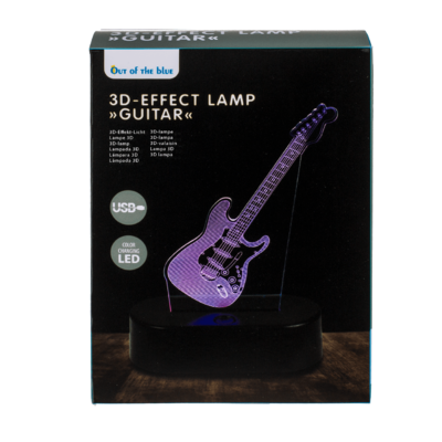 Lampe 3D, Guitare, env. 18 x 12 cm,
