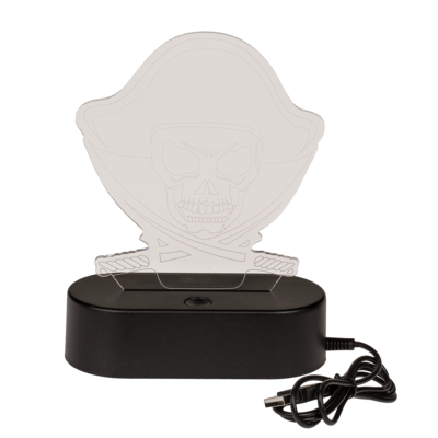 Lampe 3D, Pirate, env. 16 x 12 cm, en plastique,