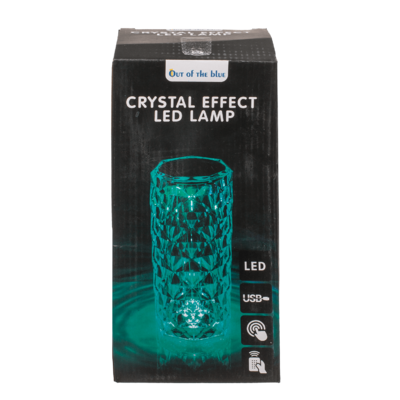 Lampe cristal, env. 21 x 9 cm, avec LED changeant