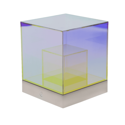Lampe Cube LED acryl, 3 niveaux de luminosité,