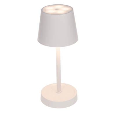 Lampe de table blanche avec LED, env. 26 x 10