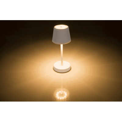 Lampe de table blanche avec LED, env. 26 x 10