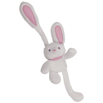 Lapin en peluche avec oreilles pop-up, 28 cm