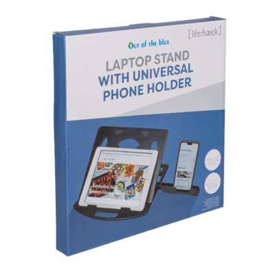 Laptop Stand with Universal Phone Holder,