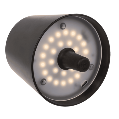 LED bottle lamp, black, 3 modes (on/off/dim.),