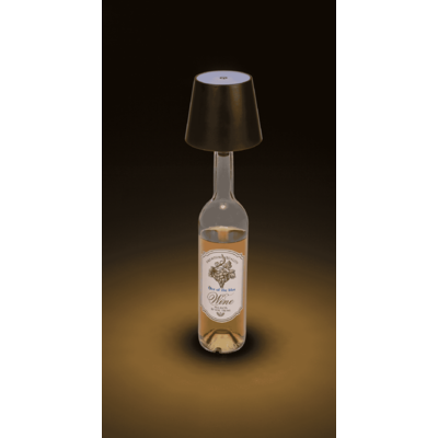 LED bottle lamp, black, 3 modes (on/off/dim.),