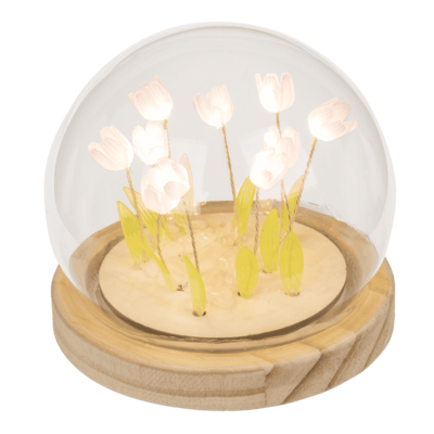 LED Deko-Leuchte, Tulpe, 10 x 10 cm,