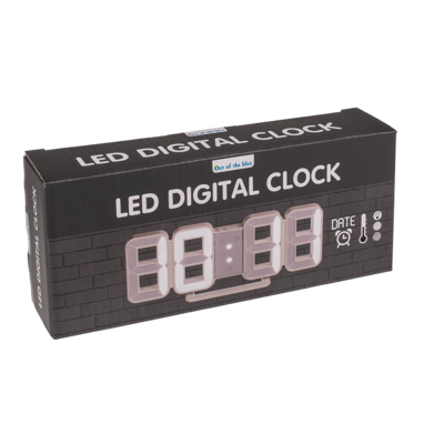 LED-Digitaluhr mit Alarmfunktion, Datums- &