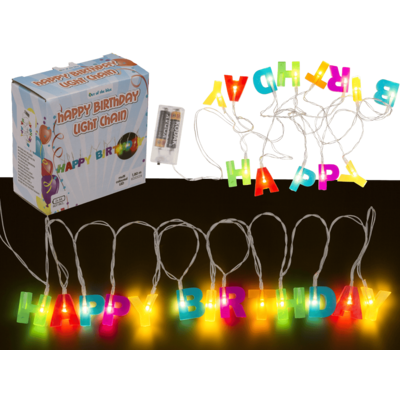 LED-Lichterkette "Happy Birthday", L: 1,70 m.,