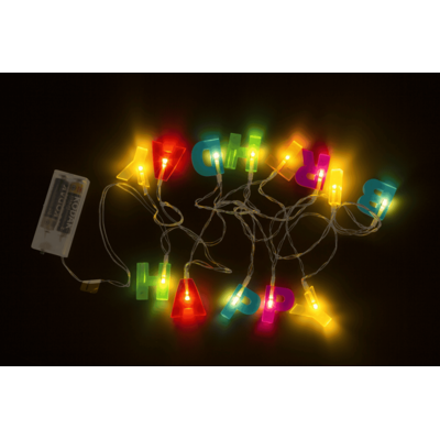 LED-Lichterkette "Happy Birthday", L: 1,70 m.,