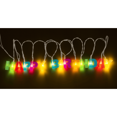 LED-Lichterkette "Happy Birthday", L: 1,70 m.,