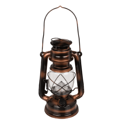LED metal storm lantern, 15 x 25 cm, for 2 x