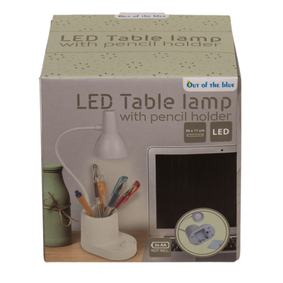 LED Table lamp with pencil pool, 36 x11 cm,