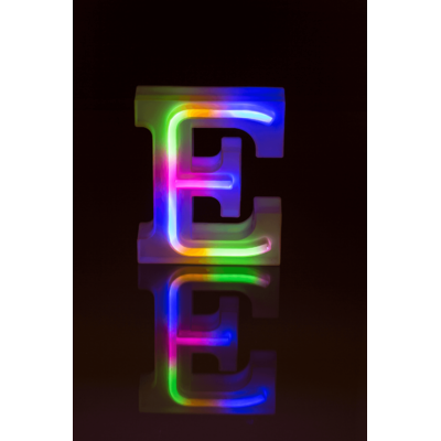 Letra iluminada de neón, E, altura:16 cm,