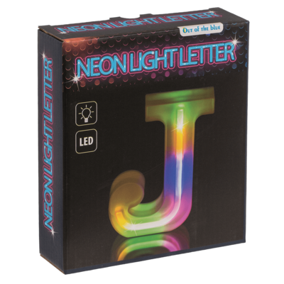 Letra iluminada de neón, J, altura:16 cm,